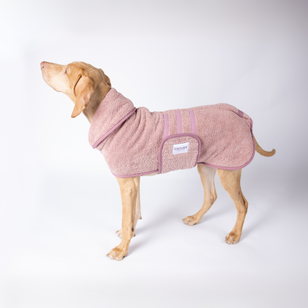 Hundebademantel Rosa