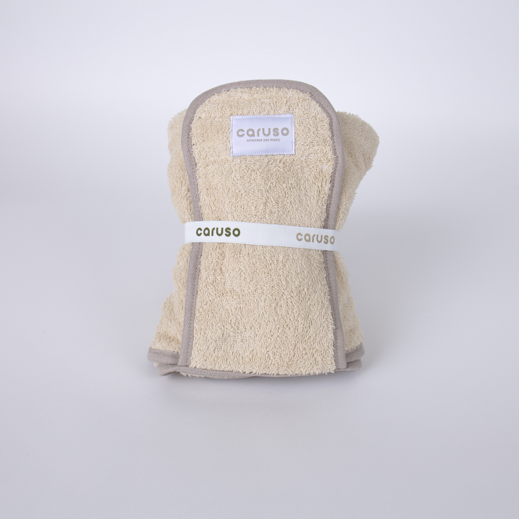 Hundebademantel Beige