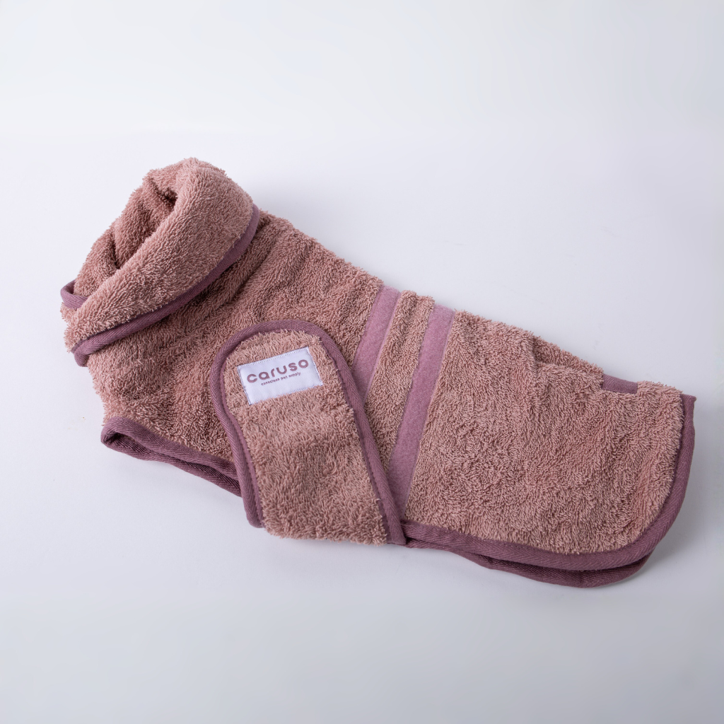 Hundebademantel Rosa