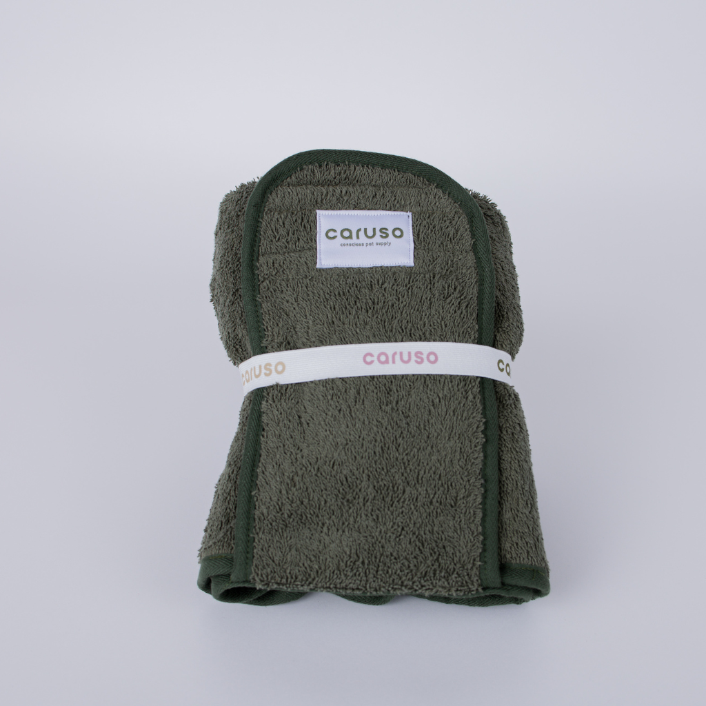 Hundebademantel Waldgrün