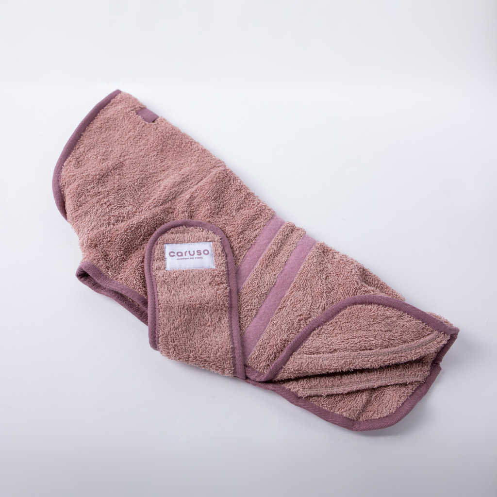 Hundebademantel Rosa