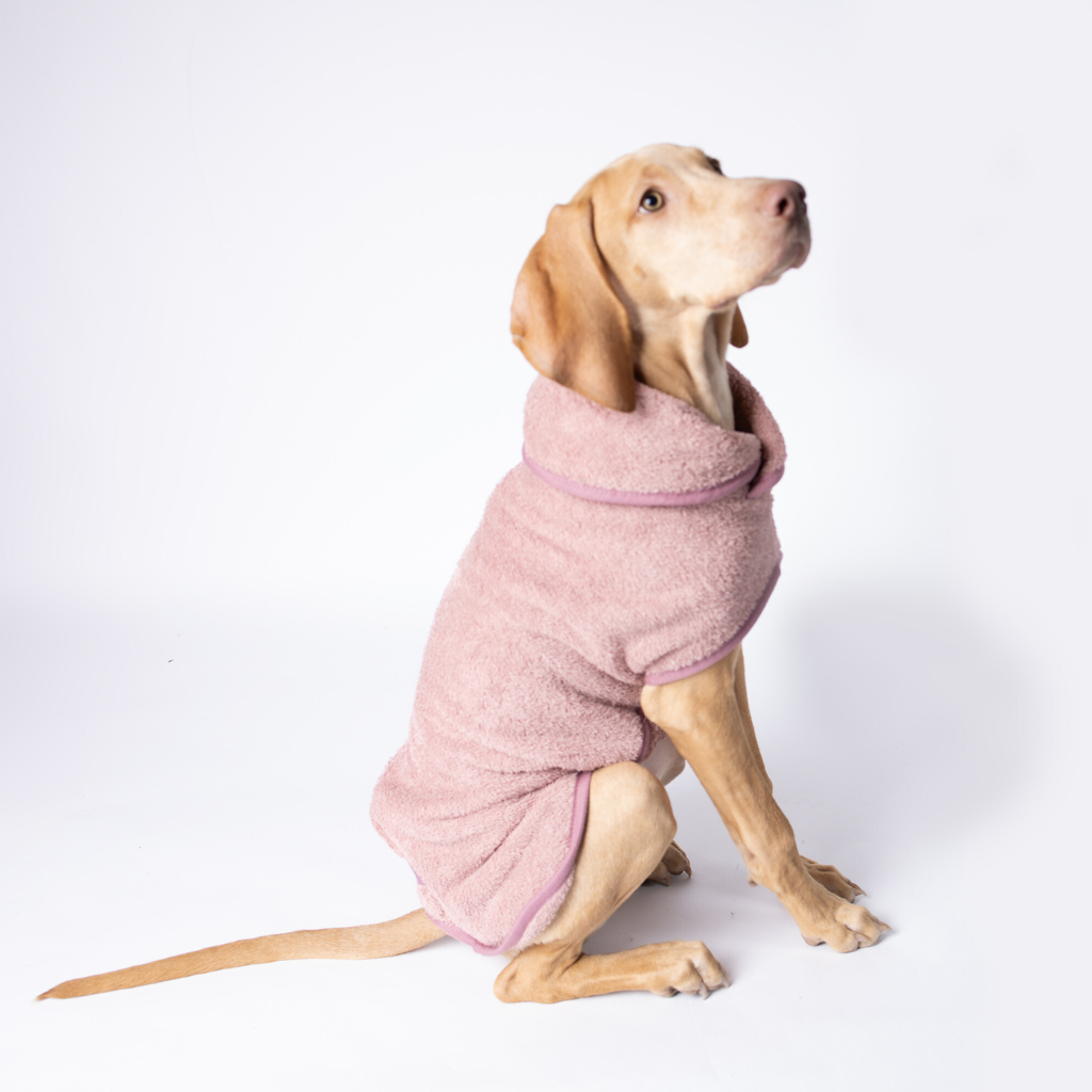 Hundebademantel Rosa