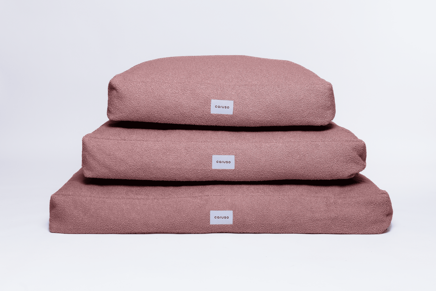 orthopädisches hundebett in rosa Teddyfell in verschiedenen Größen
