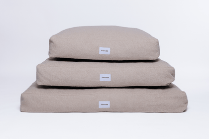 orthopädisches hundebett in beige Teddyfell in verschiedenen Größen