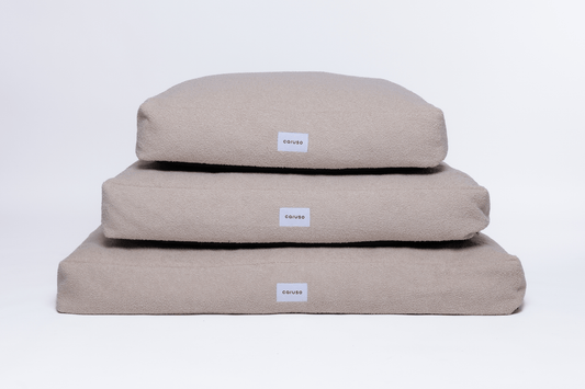 orthopädisches hundebett in beige Teddyfell in verschiedenen Größen